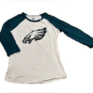 Philadelphia Eagles NFL Women's 3/4 Sleeve Logo Shirt Size Small